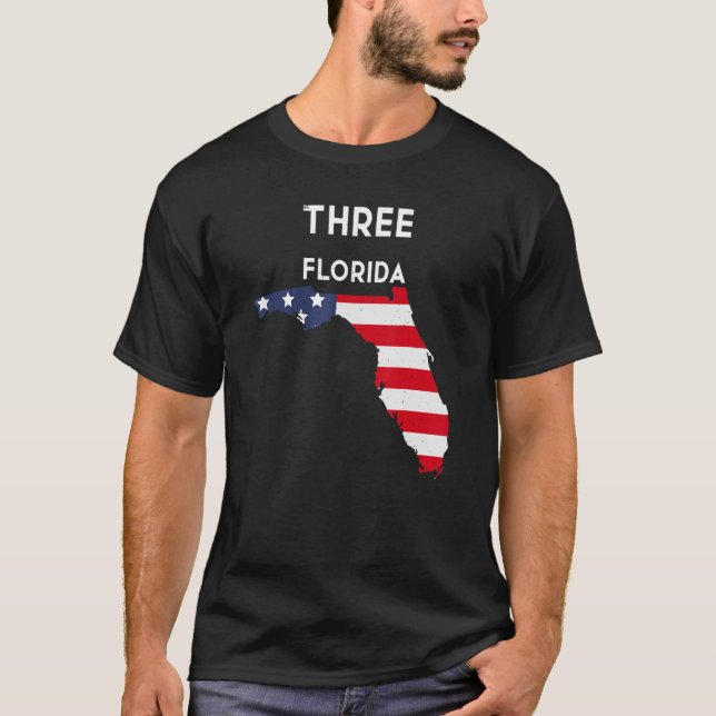 Three Oaks Florida USA State America Travel Florid T-Shirt (Front)