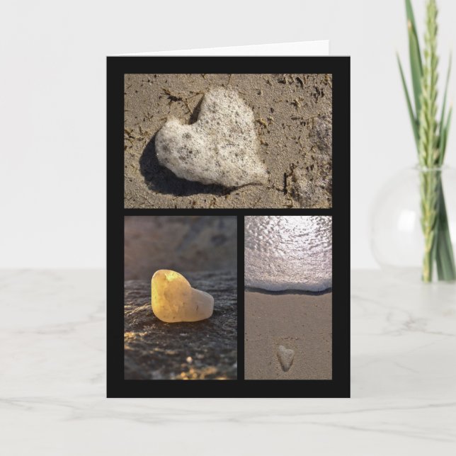 Three Ocean Hearts Card (Front)