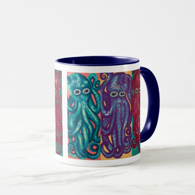 "Three Octs in a Box" Beverage Mug (Front Right)