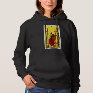 Three Of Wands Vintage Tarot Card Rider Waite Dec Hoodie