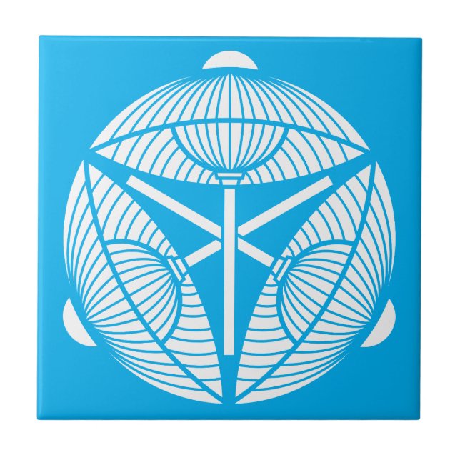 Three open Japanese umbrellas Tile (Front)