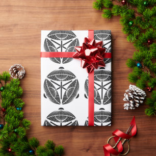 Three open Japanese umbrellas Wrapping Paper