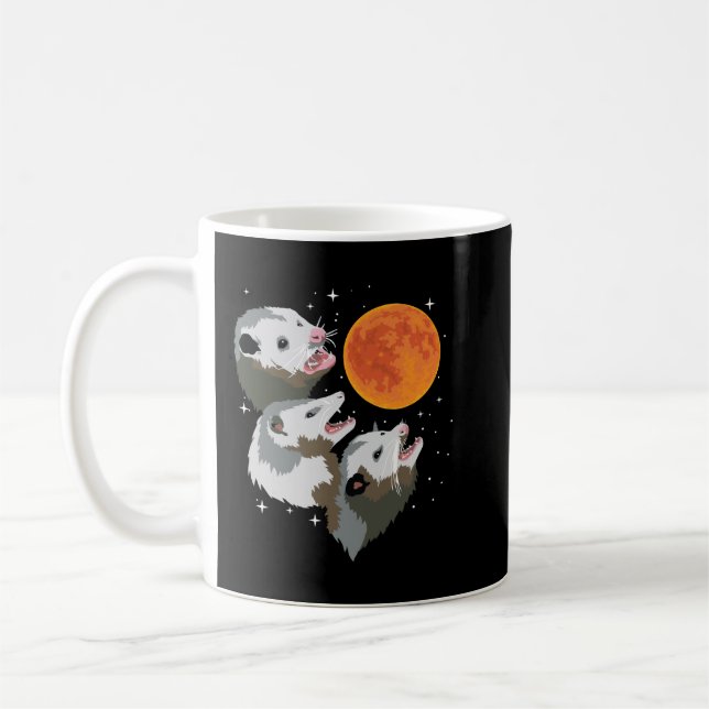 Three Opossum Dead Moon Possum Gifts Costumes For  Coffee Mug (Left)