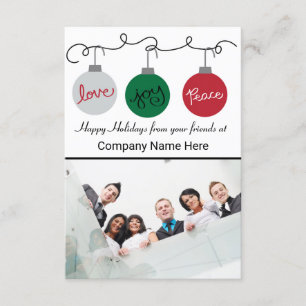 Three Ornaments - 3x5 Company Card