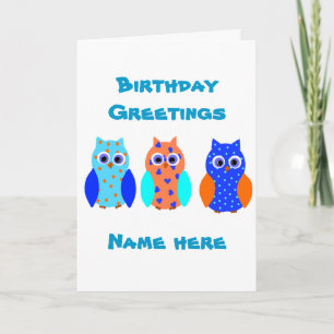 Three Owls on multiple products Card
