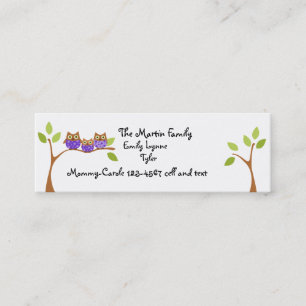 Three Owls Play Date Calling Card