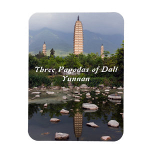 Three Pagodas of Dali, Zhonghe - Yunnan, China Magnet
