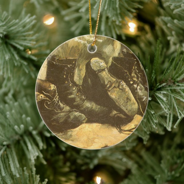 Three Pairs of Shoes by Vincent van Gogh Ceramic Tree Decoration (Tree)
