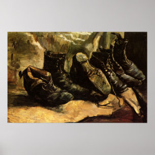 Three Pairs of Shoes by Vincent van Gogh Poster