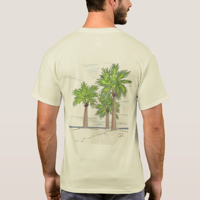 THREE PALMS T-shirt (printed) (Back)