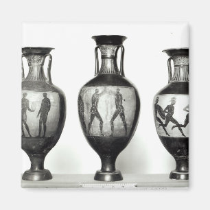 Three Panathenaic amphorae Magnet
