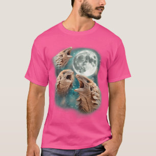 Three Pangolin Moon 3 Wild Pangolins Howling In Th T-Shirt
