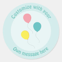 Three Party Balloons Custom text