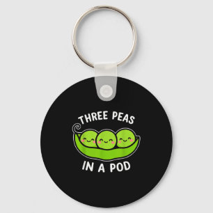 Three Peas In A D Cute Kawaii Funny  Key Ring
