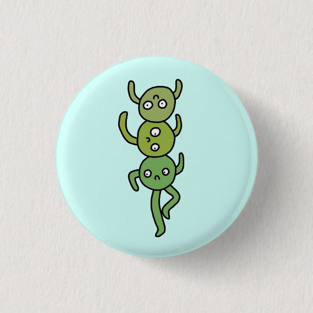 Three Peas In a Pot 3 Cm Round Badge (Front)