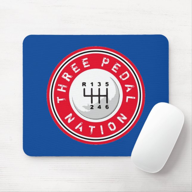 THREE PEDAL NATION MOUSE PAD (With Mouse)