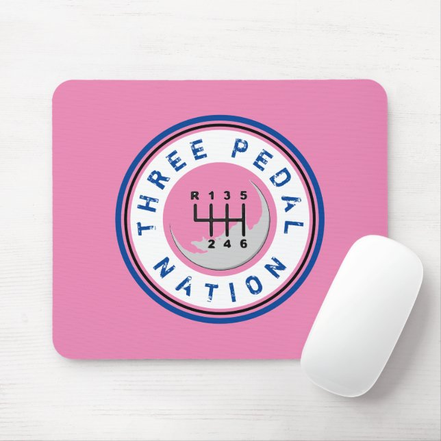 THREE PEDAL NATION MOUSE PAD (With Mouse)