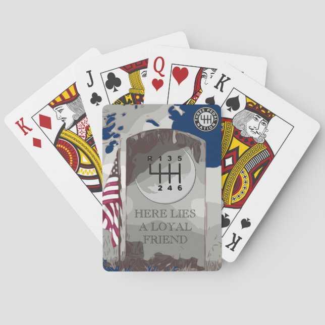 THREE PEDAL NATION PLAYING CARDS (Back)