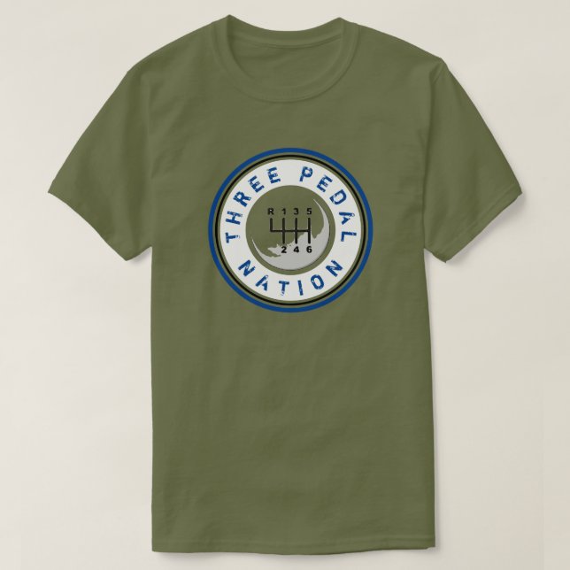 THREE PEDAL NATION T-Shirt (Design Front)