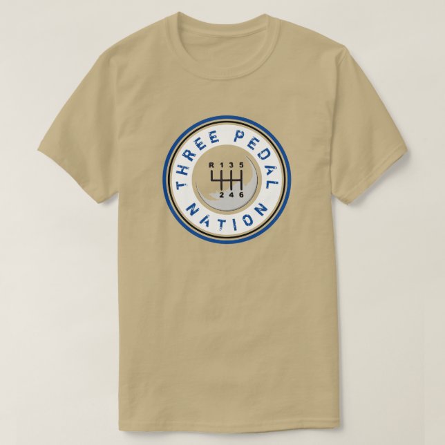 THREE PEDAL NATION T-Shirt (Design Front)