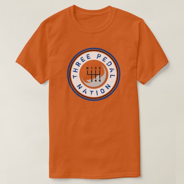 THREE PEDAL NATION T-Shirt (Design Front)