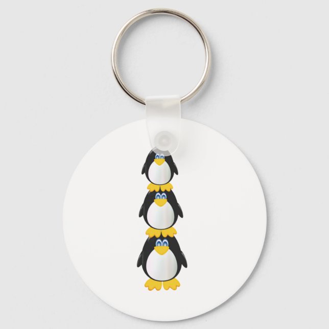 Three Penguins Key Ring (Front)
