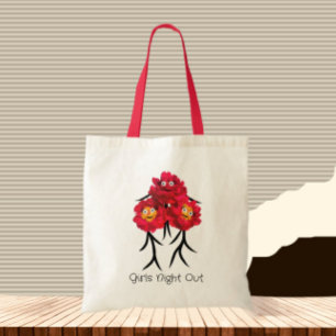Three peonies tote bag