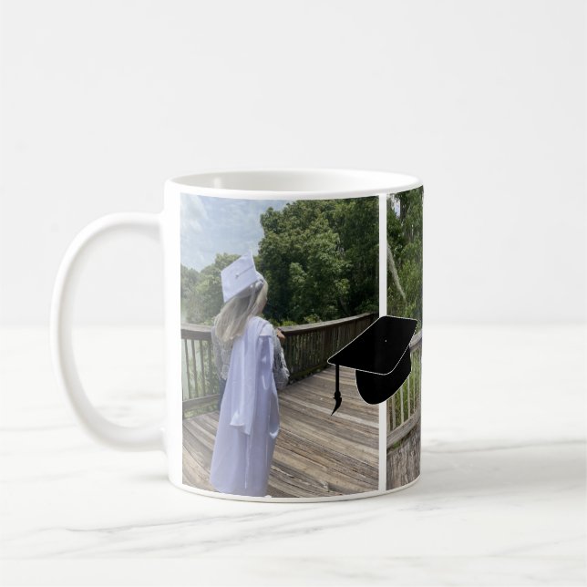 Three Photo Graduation Collage  Coffee Mug (Left)