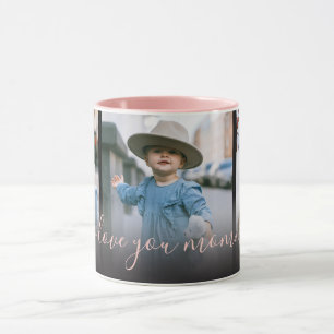Three Photo Pink I Love You Mummy  Mug