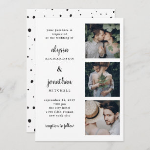 Three Photo   Simple and Modern Wedding Invitation