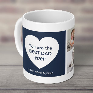 Three Photos and a Heart Best Dad Ever Coffee Mug