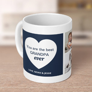 Three Photos and a Heart   Best Grandpa Ever Coffee Mug