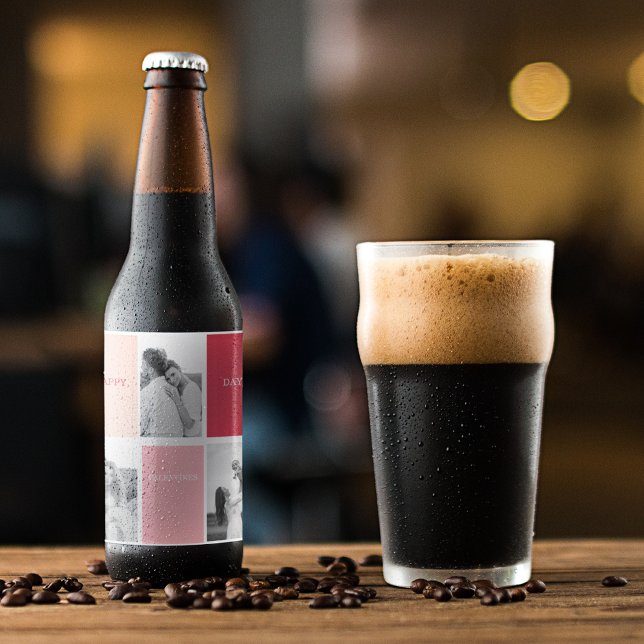 Three Photos | Happy Valentines Day Beer Bottle Label (Creator Uploaded)