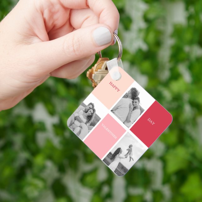 Three Photos | Happy Valentines Day Key Ring (Hand)