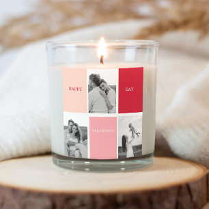 Three Photos   Happy Valentines Day Square Sticker