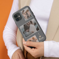 Three Photos Mother's day grey iPhone Case