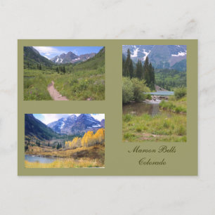 Three Photos of the Maroon Bells Postcard