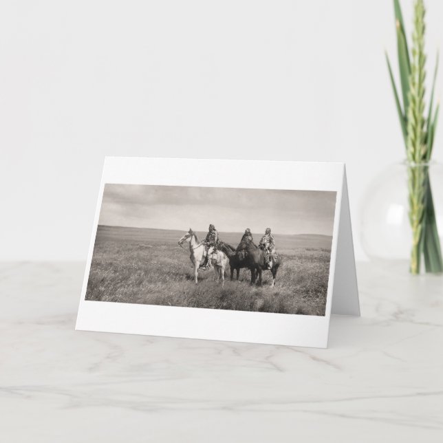 Three Piegan Blackfeet Chiefs - vintage Card (Front)