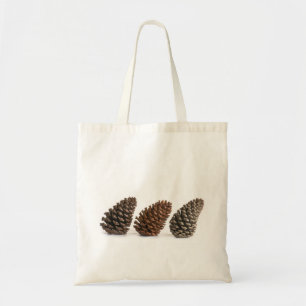 Three pinecones tote bag