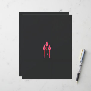 Three pink flowers with a black background