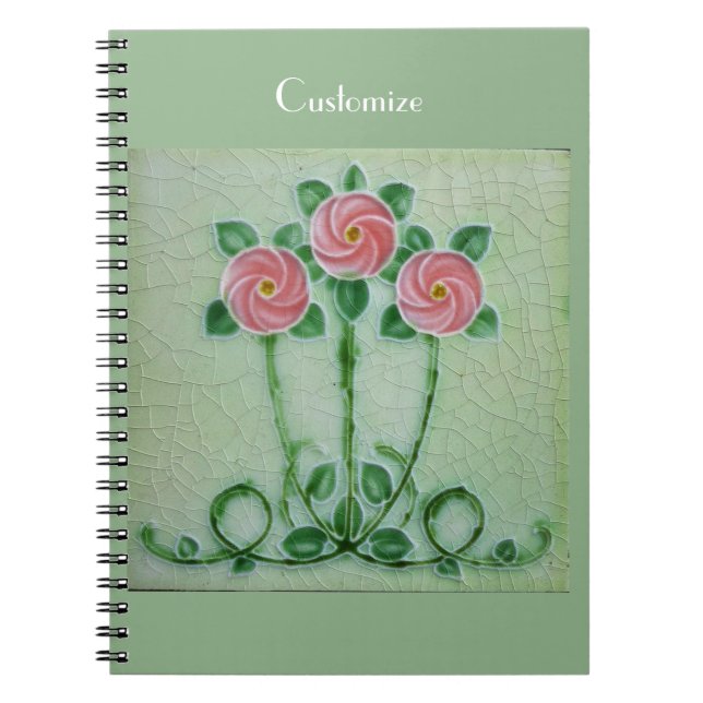 Three Pink Roses Thunder_Cove Notebook (Front)