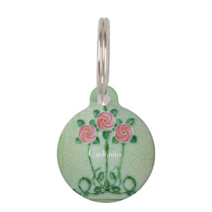 Three Pink Roses Thunder_Cove Pet Tag
