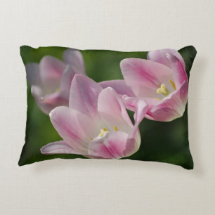 Three pink tulips pillow