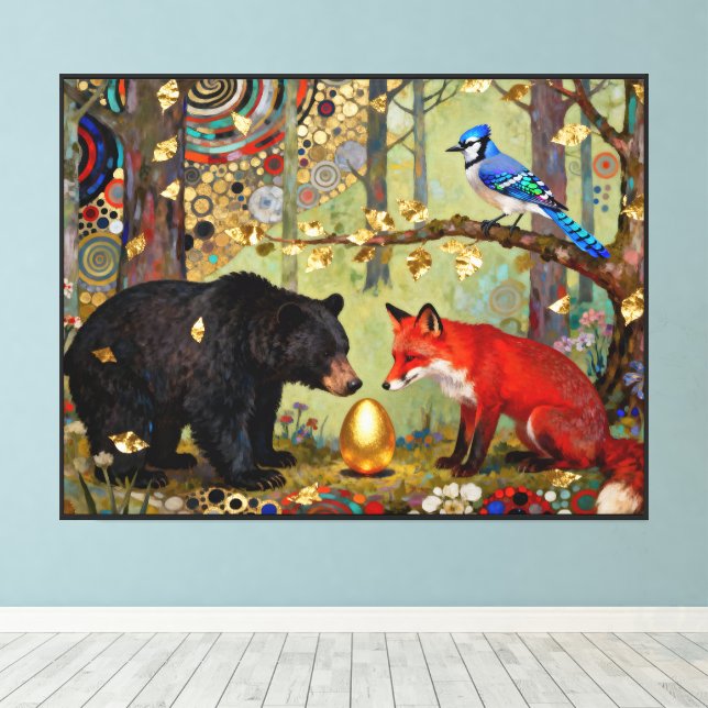 “Three Plans for One Egg”       Canvas Print (Insitu(Wood Floor))
