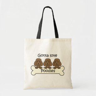 Three Poodles Tote Bag