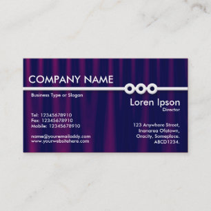 Three Portholes Line - Drapery 04 Business Card