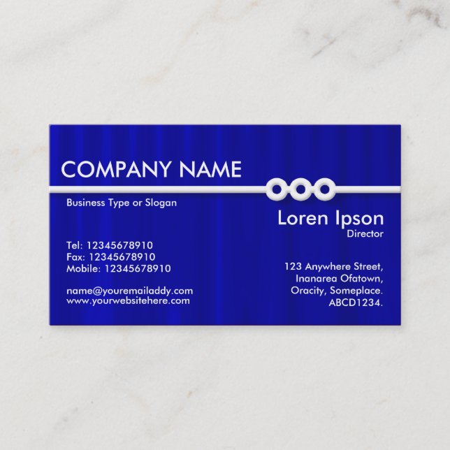 Three Portholes Line - Drapery 05 Business Card (Front)