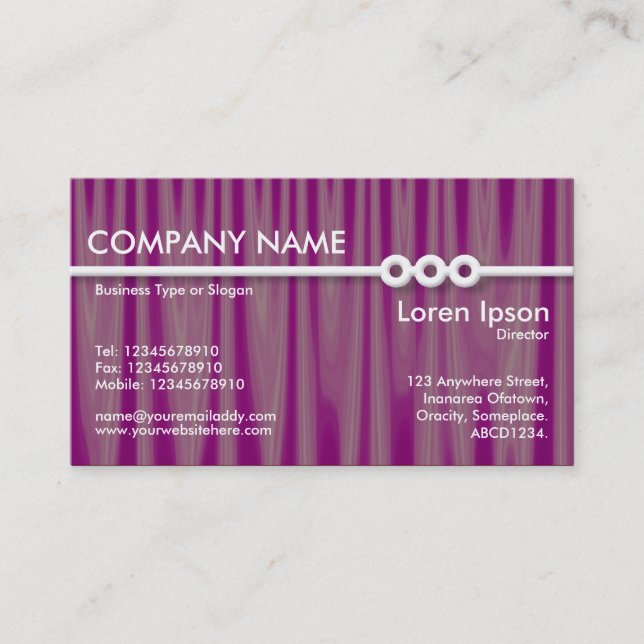 Three Portholes Line - Drapery 06 Business Card (Front)