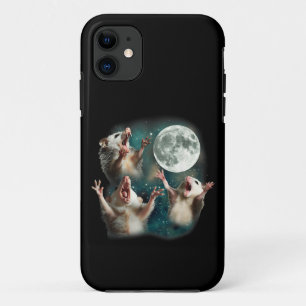 Three Possum Moon 3Opossum Funny Weird Cursed Meme Case-Mate iPhone Case
