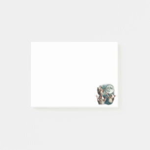 Three Possum Moon 3Opossum Funny Weird Cursed Meme Post-it Notes